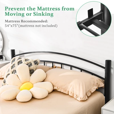 Costway Twin/Full/Queen Size Metal Bed Frame Platform Mattress Foundation With Headboard Footboard 8 Costway Twin/Full/Queen Size Metal Bed Frame Platform Mattress Foundation With Headboard Footboard - Image 6