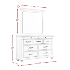 Brooks 9 Drawer Dresser With Mirror Beige - Picket House Furnishings -Baxton Furniture Store GUEST b133bc62 1947 4628 9687 c6dcfeefdea9