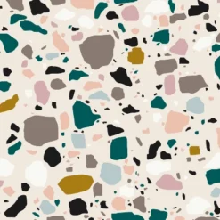 Olivia Upholstered Headboard Terrazzo Emerald Ochre - Cloth & Company -Baxton Furniture Store GUEST b1c337b0 bcaa 4680 8ee9 9d97e4573662