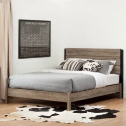 Munich Headboard Weathered Oak/Matte Black - South Shore 13 Munich Headboard Weathered Oak/Matte Black - South Shore -Baxton Furniture Store GUEST b2b18d3c 1201 44b7 a1f1 f02f1034cc00