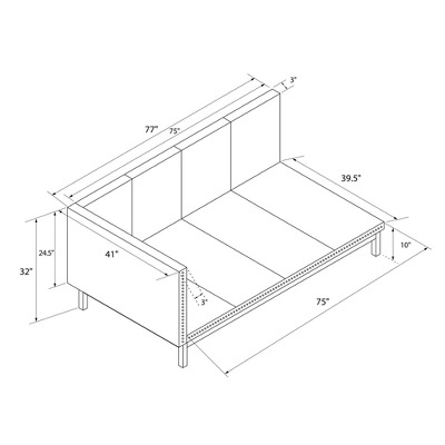 Dalila Upholstered Daybed - Room & Joy 15 Dalila Upholstered Daybed - Room & Joy - Image 13
