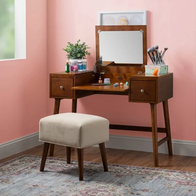 Viola Vanity Set Brown - Linon 14 Viola Vanity Set Brown - Linon - Image 12