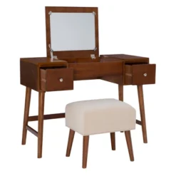Viola Vanity Set Brown - Linon 23 Viola Vanity Set Brown - Linon -Baxton Furniture Store GUEST b639e76e 5c28 431b 9c4c 7bc1311d9d3d