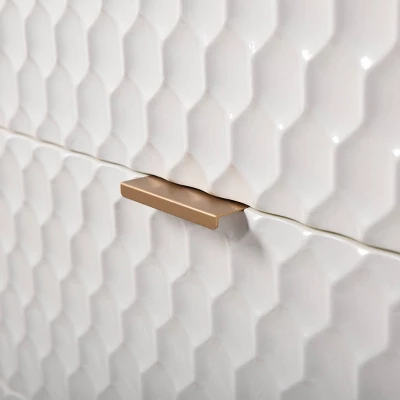 6 Drawer With Handles Accent Dresser Cream/Gold - StyleCraft 4 6 Drawer With Handles Accent Dresser Cream/Gold - StyleCraft - Image 2