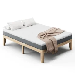 Costway Full Size Wood Bed Frame & 8'' Foam Mattress Set CertiPUR-US Certified -Baxton Furniture Store GUEST b754585d ed7f 4ea8 98e8 551fb769c078