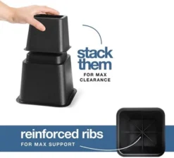 Adjustable Bed Risers - Heavy Duty Furniture Riser Set Of 4 In Heights Of 8, 5, Or 3 Inches For Table Risers, Bed Frame Risers In Black – Homeitusa 14 Adjustable Bed Risers - Heavy Duty Furniture Riser Set Of 4 In Heights Of 8, 5, Or 3 Inches For Table Risers, Bed Frame Risers In Black – Homeitusa -Baxton Furniture Store GUEST b7bf2081 bd9e 4d97 acd3 15570cba2d6d