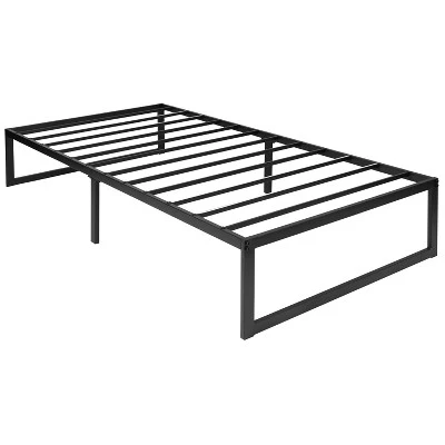 Merrick Lane 14 Inch Steel Bed Frame With Steel Slat Support For Any Mattress (No Box Spring Required) 14 Merrick Lane 14 Inch Steel Bed Frame With Steel Slat Support For Any Mattress (No Box Spring Required) - Image 12