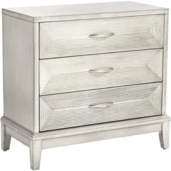 Coast To Coast Reeds 31 1/2" Wide White 3-Drawer Wood Accent Chest