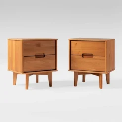 Mid-Century Modern Wood Nightstand - Saracina Home -Baxton Furniture Store GUEST ba155c5a 2d30 4a7d a041 aa93a2472c72