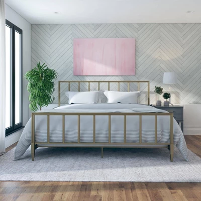 King Blair Brass Metal Bed - CosmoLiving By Cosmopolitan 4 King Blair Brass Metal Bed - CosmoLiving By Cosmopolitan - Image 2