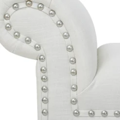 Jennifer Taylor Home Kathy Roll Arm Entryway Accent Bench -Baxton Furniture Store GUEST bade7fa1 2dc5 47db 8b21 559de5ac6e2b