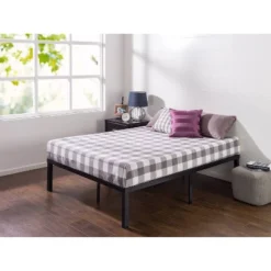 Luis Quick Lock Metal Platform Bed Frame Black - Zinus