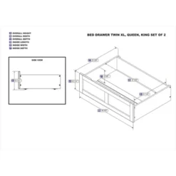 Set Of 2 Queen/King/Twin XL Drawers Gray - AFI 11 Set Of 2 Queen/King/Twin XL Drawers Gray - AFI -Baxton Furniture Store GUEST bf22889b 4c79 4204 9bbe be09395aa4e2
