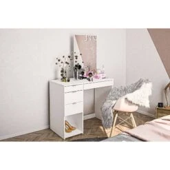 Joplin Vanity With Mirror White - Polifurniture -Baxton Furniture Store GUEST bf88cb95 bb1b 4a9d b308 dfee7c7fa003