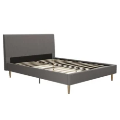 Daphne Upholstered Bed With Headboard And Modern Platform Frame - Mr. Kate -Baxton Furniture Store GUEST c0ff9948 7263 4af4 b5cb 0dc854eda148