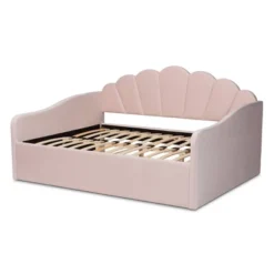 Queen Timila Velvet Fabric Upholstered Daybed Light Pink - Baxton Studio -Baxton Furniture Store GUEST c1f71a71 53e2 4b9d b8ef 18e85ef548d4