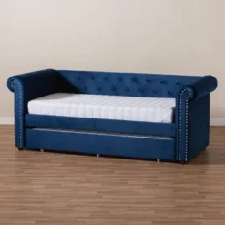 Mabelle Daybed With Trundle - Baxton Studio -Baxton Furniture Store GUEST c3054ac5 23a0 410c b793 55722567085a
