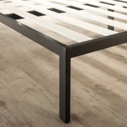 Korey Platform Metal Bed Frame With Upholstered Headboard Black - Zinus -Baxton Furniture Store GUEST c3eed2dc f383 49d7 b1e7 5a1e9f41af32