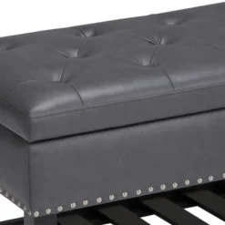 Riley Storage Ottoman Bench Faux Leather - WyndenHall -Baxton Furniture Store GUEST c4894d66 01b0 4b9d 946c ce0b9eb05bea
