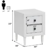 Costway Nightstand End Bedside Coffee Table Wooden Leg Storage Drawers White 1 Costway Nightstand End Bedside Coffee Table Wooden Leg Storage Drawers White -Baxton Furniture Store GUEST c518b3ff ca6a 4632 96fa 66ffeddc380c