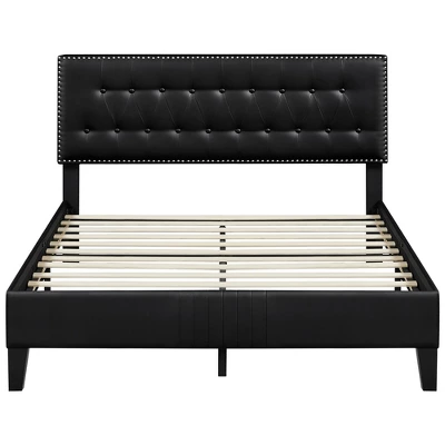 Yaheetech Upholstered Bed Frame With Button-Tufted Headboard 13 Yaheetech Upholstered Bed Frame With Button-Tufted Headboard - Image 11