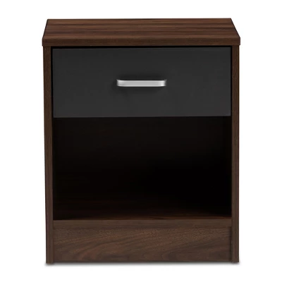 Hansel 1 Drawer And Finished Nightstand Brown/Gray - Baxton Studio 6 Hansel 1 Drawer And Finished Nightstand Brown/Gray - Baxton Studio - Image 4