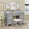 3pc Branson 9 Drawer Transitional Vanity Table Set - HOMES: Inside + Out -Baxton Furniture Store GUEST c796ef39 e592 43e8 bcbb 0df18baf5e08