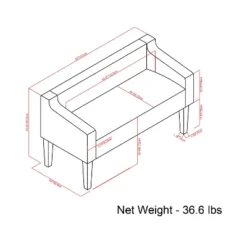 Layla Upholstered Bench - Wyndenhall -Baxton Furniture Store GUEST c8b4e7f0 6392 4fb9 971f a7bf03346705