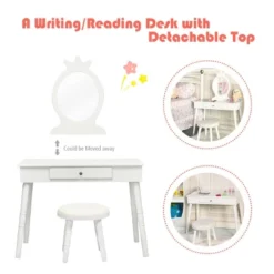 Costway Kids Vanity Makeup Table & Chair Set Make Up Stool Play Set For Children 18 Costway Kids Vanity Makeup Table & Chair Set Make Up Stool Play Set For Children -Baxton Furniture Store GUEST c934c369 ea6b 4b82 88a6 1ade170ae9c0