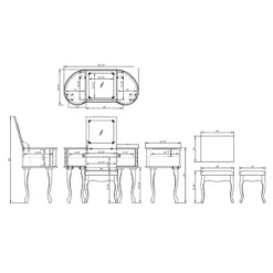 Paloma Vanity Set Silver - Linon 35 Paloma Vanity Set Silver - Linon -Baxton Furniture Store GUEST ca2c5546 2daa 4612 8529 8e7191e63928