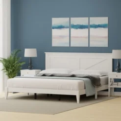 Glenwillow Home Farmhouse Solid Wood Platform Bed