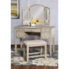 Sophie Vanity And Stool White Wash - Powell Company -Baxton Furniture Store GUEST cbdf35af d018 46f1 9bbf e8c62698163d