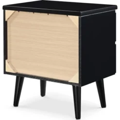 Lennox 2 Drawer Nightstand - Adore Decor -Baxton Furniture Store GUEST ce399256 3a25 4c1a 80dc f24ac34760ac