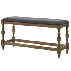 Bringe Upholstered Counter Height Bench - HOMES: Inside + Out -Baxton Furniture Store GUEST ce50ff34 454b 4e34 a11f fe64a20b9f54