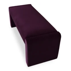 Kaia 47" Velvet Waterfall Upholstered Bench-The Pop Maison -Baxton Furniture Store GUEST cede72bb c411 453d 9d01 07aa6b581a8a