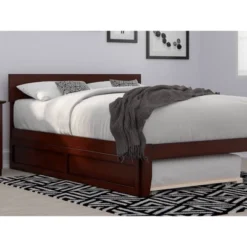 Twin XL Trundle Bed Walnut - AFI