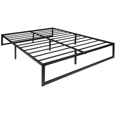 Merrick Lane 14 Inch Steel Bed Frame With Steel Slat Support For Any Mattress (No Box Spring Required) 16 Merrick Lane 14 Inch Steel Bed Frame With Steel Slat Support For Any Mattress (No Box Spring Required) - Image 14