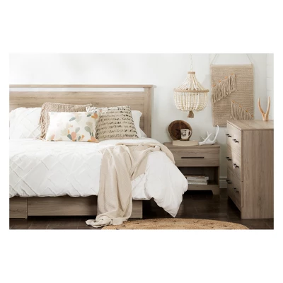 Primo 1 Drawer Nightstand Rustic Oak - South Shore 4 Primo 1 Drawer Nightstand Rustic Oak - South Shore - Image 2