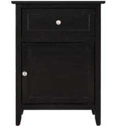 Passion Furniture Lzzy 1-Drawer Nightstand (25 In. H X 15 In. W X 19 In. D) -Baxton Furniture Store GUEST d28ce63b 9ce9 401c a725 110a8b3f74b9