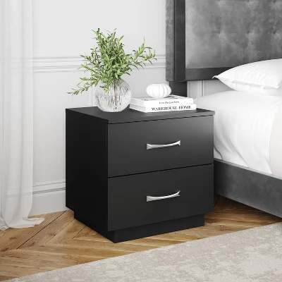 Hamilton Modern 2 Drawer Pedestal Base Nightstand - Boyd Sleep Eco Dream 5 Hamilton Modern 2 Drawer Pedestal Base Nightstand - Boyd Sleep Eco Dream - Image 3
