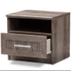 Gallia Modern And Contemporary Oak Finished 1 Drawer Nightstand Brown - Baxton Studio -Baxton Furniture Store GUEST d42dc811 9a1d 4187 a683 9f0a5eb82514