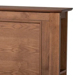 Danielle Wood Platform Storage Bed With Built-In Shelves Ash Walnut - Baxton Studio -Baxton Furniture Store GUEST d53bfaf8 f2b4 468b a723 9016a7ef8395