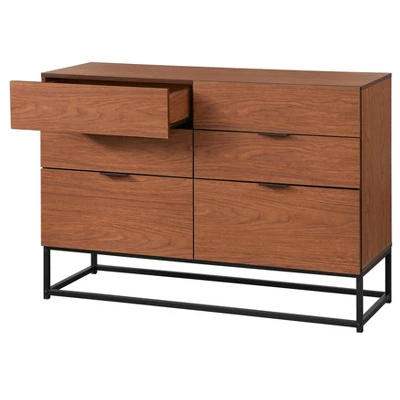Noble 6 Drawers Dresser Walnut - Buylateral 6 Noble 6 Drawers Dresser Walnut - Buylateral - Image 4
