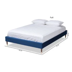 Full Volden Velvet Wood Platform Bed Frame Blue - Baxton Studio -Baxton Furniture Store GUEST d5f210cf df1e 4df2 98b6 ba1b67b228da