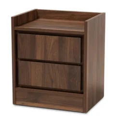 2 Drawers Hale Wood Nightstand - Baxton Studio -Baxton Furniture Store GUEST d6db335f c623 4922 8b0d 76096c9f5543