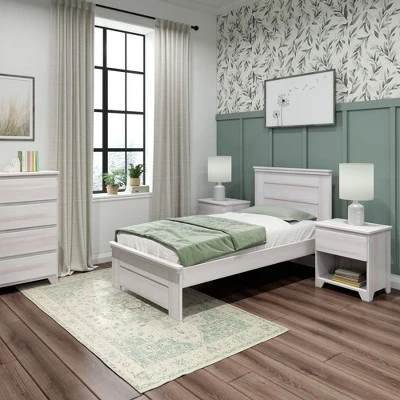 Max & Lily Farmhouse Twin Bed With Panel Headboard 6 Max & Lily Farmhouse Twin Bed With Panel Headboard - Image 4