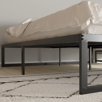 Merrick Lane 14 Inch Steel Bed Frame With Steel Slat Support For Any Mattress (No Box Spring Required) 5 Merrick Lane 14 Inch Steel Bed Frame With Steel Slat Support For Any Mattress (No Box Spring Required) - Image 3