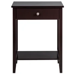 Costway Nightstand End Table Storage Display Bedroom Furniture Drawer Shelf Beside WhiteBrownGrey -Baxton Furniture Store GUEST d7e0b223 0dc5 4e98 a164 382ff4eec1ed