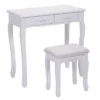Tangkula Oval Mirror 4 Drawer Vanity Mirror Makeup Table W/ Cushioned Stool White 1 Tangkula Oval Mirror 4 Drawer Vanity Mirror Makeup Table W/ Cushioned Stool White -Baxton Furniture Store GUEST d95996eb 2447 4e9a 9d27 b5c08de56ca3