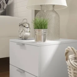 Delmar Wood 2 Drawer Nightstand Matte White - Hillsdale Furniture -Baxton Furniture Store GUEST d9dcf052 a8d6 4660 878b 44766c7cc961